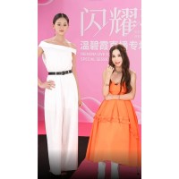 溫碧霞IRENENA服裝品牌休閑百搭夏季時(shí)尚蕩領(lǐng)無(wú)袖連體褲