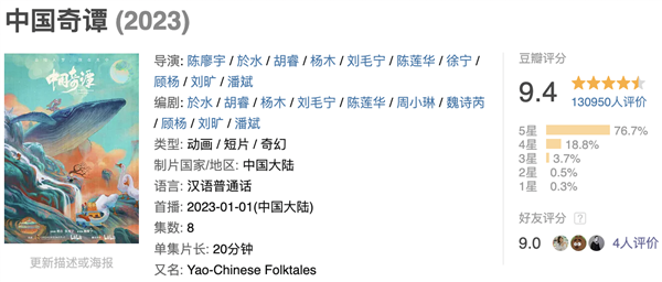 《中國(guó)奇譚》播放量破億 中國(guó)動(dòng)畫(huà)本該有的樣子