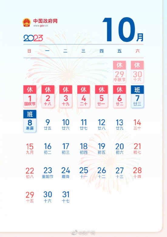 2023年假期還剩下17天：距離下一次假期有66天,！兔年要多上19天班